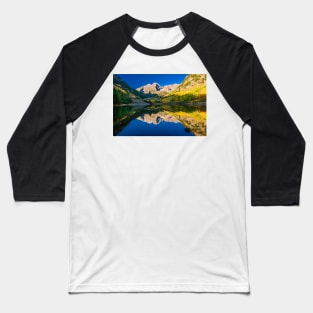 Maroon Bells Reflection Baseball T-Shirt